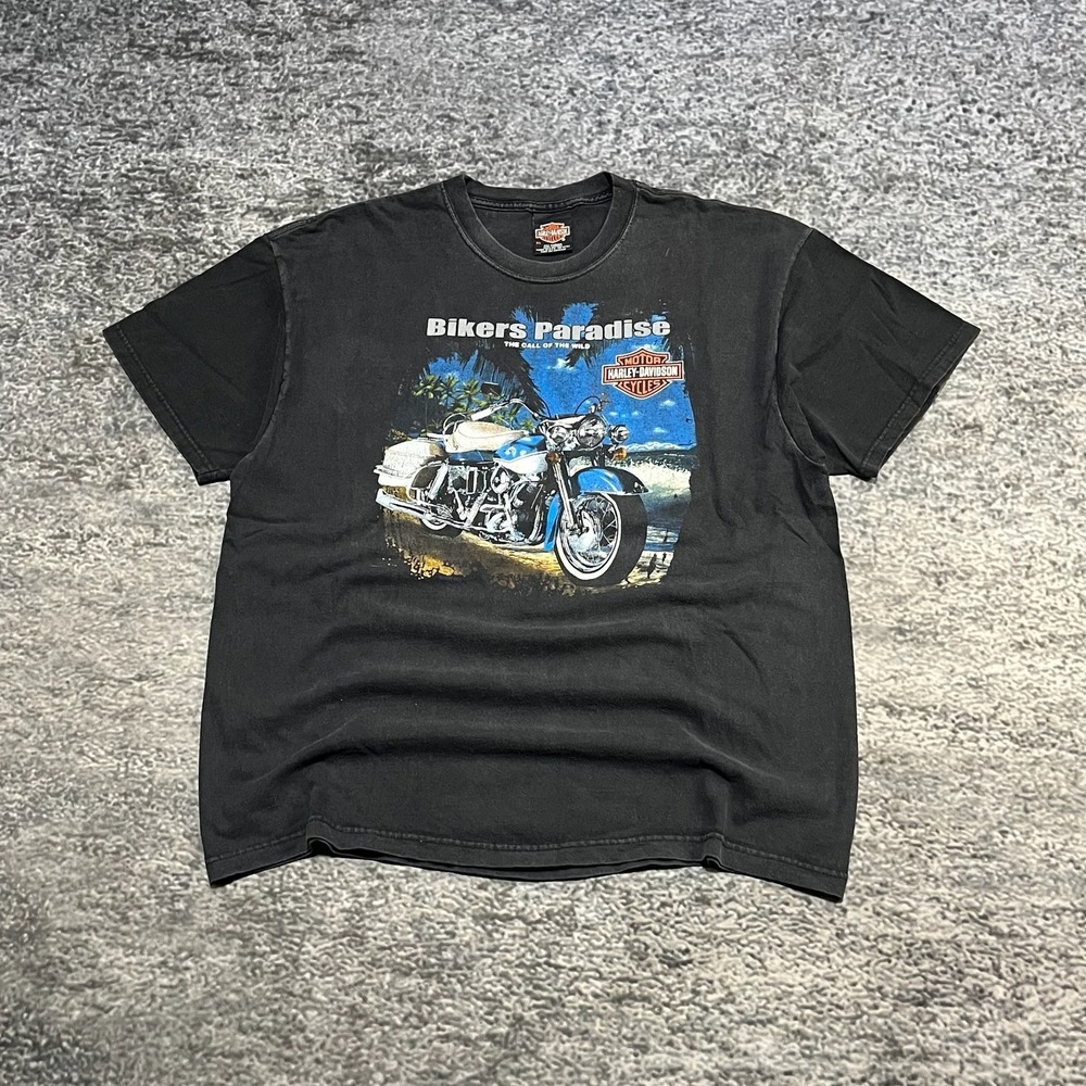 Vintage Harley Davidson T Shirt Mens XL Black‎ Vintage 2000s Biker Grunge
